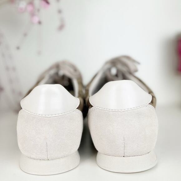 Coach NWB Kelson Kelson Outline Signature Suede Sneakers Khaki Chalk Size 8M - Picture 7 of 16